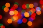 Christmas Lights Glowing (blur Motion Background) Stock Photo