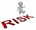 Overcome Risk Indicates Hard Times And Beware 3d Rendering Stock Photo