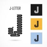 Creative J- Letter Icon Abstract Logo Design  Template Stock Photo