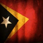 Old Grunge Flag Of Timor Leste Stock Photo