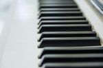 Close-up Of Piano Keyboard Centred On Ab With Plenty Of White Sp Stock Photo