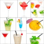 Cocktails Collage Stock Photo