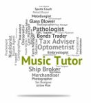 Music Tutor Indicates Sound Track And Audio Stock Photo