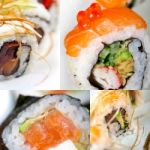 Japanese Sushi Collage Stock Photo