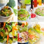 Salad Collage Composition Nested On Frame Stock Photo