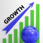 Growth Graph Means Financial Increase Or Gain Stock Photo