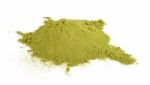 Green Tea Powder Isolated On White Background Stock Photo