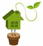 Ecology House Background Stock Photo