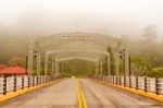 Bridge Across The Caldera River In Boquete, Panama Stock Photo