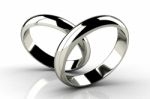 Silver Wedding Ring Stock Photo