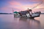 Abandoned Boat Stock Photo