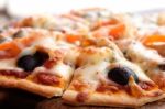 Close Up Pizza Stock Photo