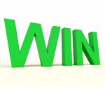 Win Word Stock Photo