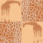 Giraffe Patterns For Wallpaper Stock Photo