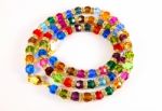 Colorful Necklace Crystals Stock Photo