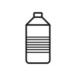 Plastic Water Bottle  Symbol Icon  Illustration On W Stock Photo