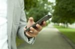 Manager With A Mobile Phone Stock Photo