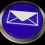 Email Icon Button Stock Photo