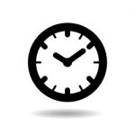 Wall Clock Icon  Illustration Eps10 On White Background Stock Photo