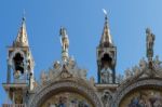 Partial View Of Saint Marks Basilica Venice Stock Photo