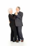 Elderly Couple Dancing Stock Photo