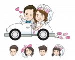 Wedding Cartoon Illustration Stock Photo