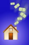 House And Money Stock Photo