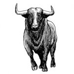 Freehand Sketch Illustration Of Bul Stock Photo