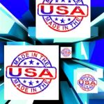 Made In The Usa On Cubes Showing Patriotism Stock Photo