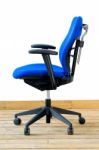 Modern Blue Office Chair Stock Photo