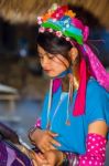 Karen Tribal Girl From Padaung Long Neck Hill Tribe Village Stock Photo