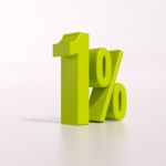 Percentage Sign, 1 Percent Stock Photo