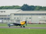 Messerchmitt Bf-109g (hispano Ha-1112 Mil Buchon) Taking Off Fro Stock Photo