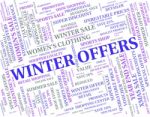 Winter Offers Represents Save Clearance And Discounts Stock Photo