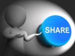 Share Pressed Means Sharing Recommending And Feedback Stock Photo