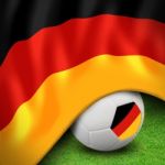 Soccer Ball And Flag Euro Germany Stock Photo