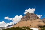 Logan Pass Mountain Landscape In Glacier National Park Stock Photo