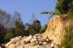 The Stones Fall Out Of The Hill. Area North, Thailand Stock Photo