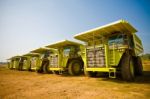 Yellow Trucks Stock Photo