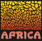 Africa - Abstract Background With Text And Texture Stock Photo