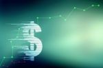 2d Rendering Usd Dollar Symbol  Stock Photo