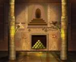 Ancient Egyptian Temple Interior. Image 3 Stock Photo