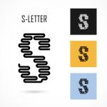 Creative S- Letter Icon Abstract Logo Design  Template Stock Photo