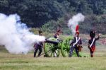 Firing The Cannon Stock Photo