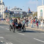 Car Approaching The Finish Line Of The London To Brighton Vetera Stock Photo