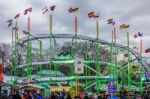 Roller Coaster Ride At Winter Wonderland Hyde Park Stock Photo