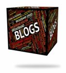 Blogs Word Indicates Website Blogger And Websites Stock Photo