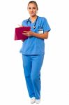 Medical Professional Writing Case History Stock Photo