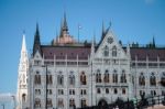 Hungarian Parliament Building In Budapest Stock Photo