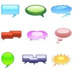 Dialogue Bubble Icon Stock Photo